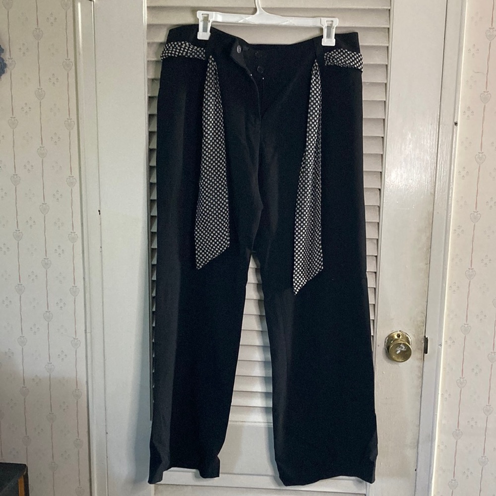AB Studios - size 12 black pants with scarf belt